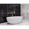 Anzzi Kekehun 6.3 ft. Solid Surface Freestanding Bathtub in Matte White FT-AZ8415 - alternate 5